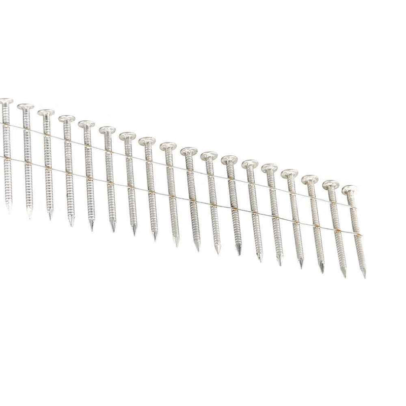 DURAFORCE 3600 Pack 1-1/2" × .09" Ring Shank Stainless Siding Nails Wire Coil 15 Degree
