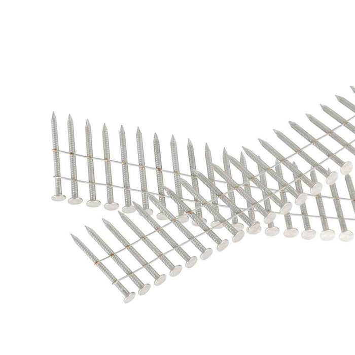 DURAFORCE 3600 Pack 1-1/2" × .09" Ring Shank Stainless Siding Nails Wire Coil 15 Degree