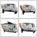 DURAFORCE Halogen For 2011-2012-13 Jeep Grand Cherokee 11-17 Compass Headlight Left&Right
