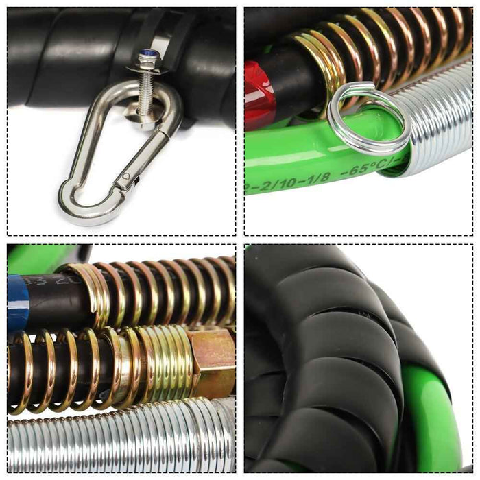 DURAFORCE Wrap Set Air Line Hose Assemblies With 4 Air Hose Coupling Connector 12FT 3-in-1