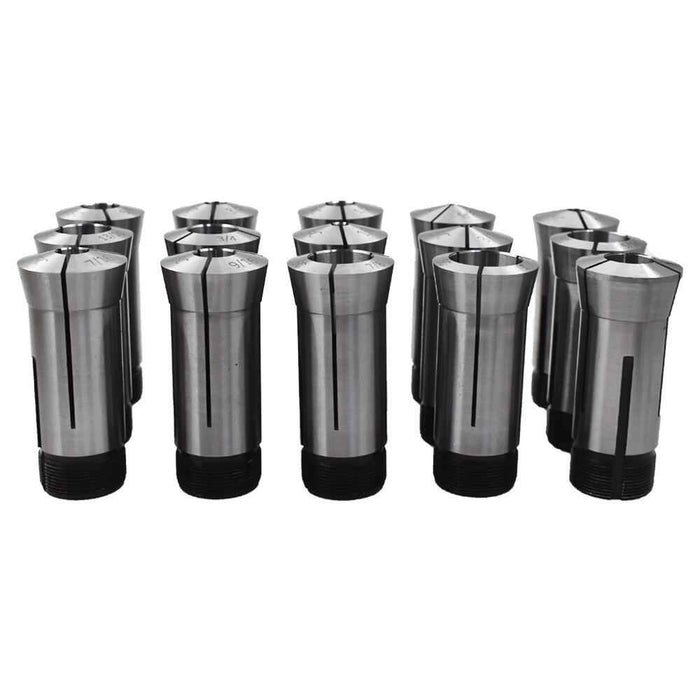 DURAFORCE 15 Pack Precision 5C Round Collet Set Fractional 1/8" To 1" For Milling Lathe