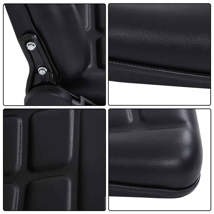 DURAFORCE Adjustable Angle Back And Slide Universial Tractor Fold Down Seat Black
