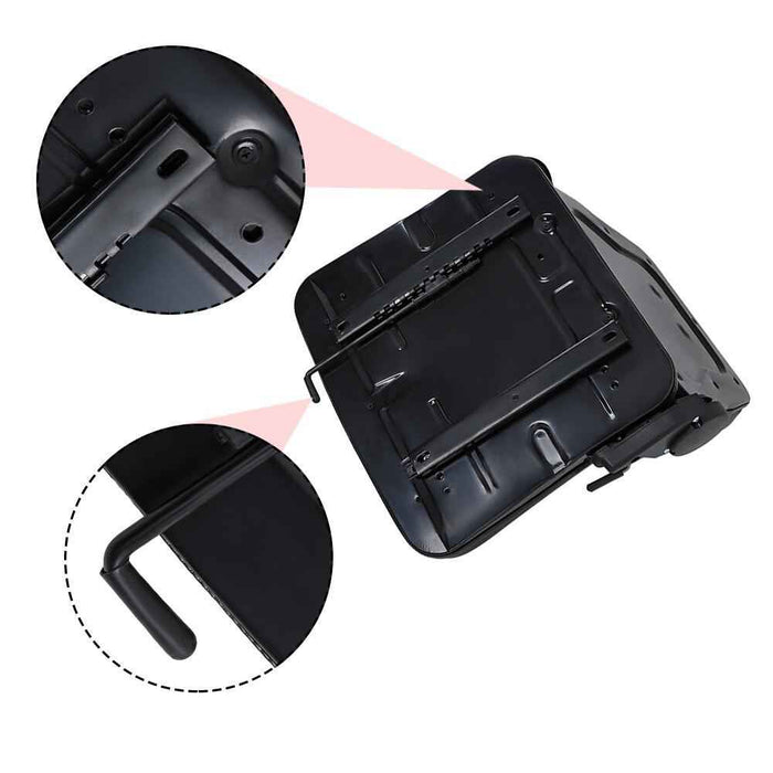 DURAFORCE Adjustable Angle Back And Slide Universial Tractor Fold Down Seat Black
