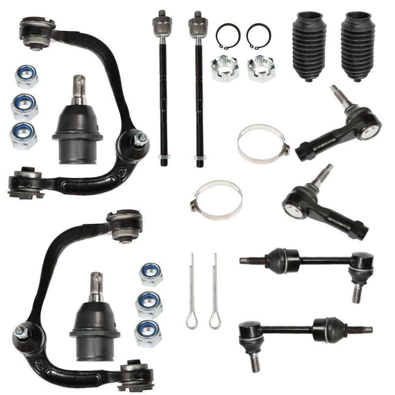 DURAFORCE For 2004/05 Ford F-150 4WD Upper Control Arm Tierod Ball Joint Sway Bar Links