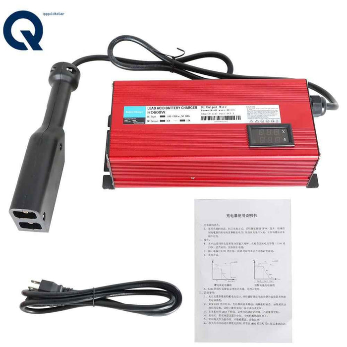 DURAFORCE Golf Cart 36V 12A "D" Style Plug Battery Charger For EZGO TXT Club Car