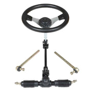 DURAFORCE Go Kart Steering Wheel Steel Kit Gear Rack Pinion Shaft Set Fast 110cc US