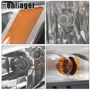 DURAFORCE For 2011-2015-2018 Volkswagen Jetta Haloegn Headlight Black Headlamp Driver Side
