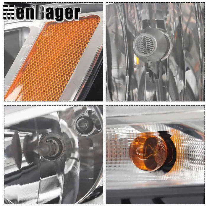 DURAFORCE For 2011-2015-2018 Volkswagen Jetta Haloegn Headlight Black Headlamp Driver Side