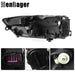 DURAFORCE For 2011-2015-2018 Volkswagen Jetta Haloegn Headlight Black Headlamp Driver Side