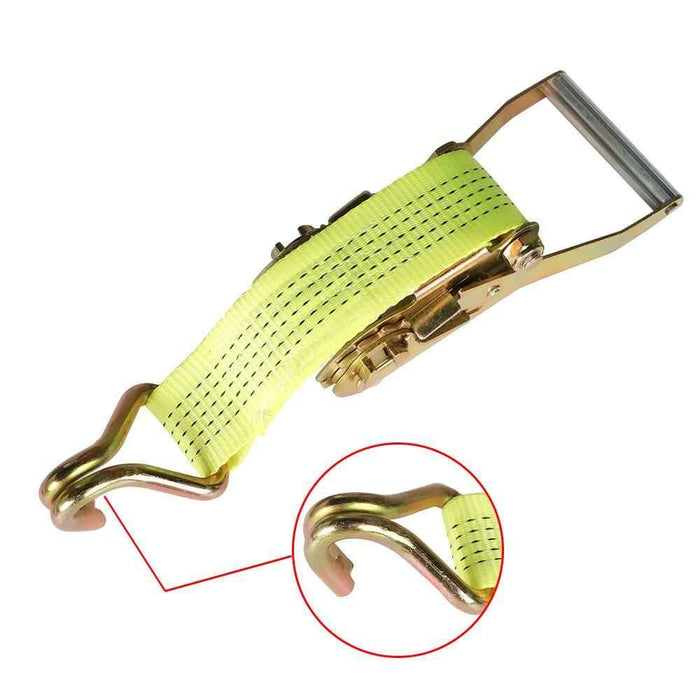 DURAFORCE Ratchet Straps W/J Hook 5000 Lb Heavy Duty Tie Downs 8 Pack 2" × 15'