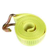 DURAFORCE 2"×15' 5000 lb 6×Ratchet Straps With J Hook Yellow Heavy Duty Tie Downs