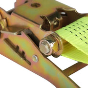 DURAFORCE 2"×15' 5000 lb 6×Ratchet Straps With J Hook Yellow Heavy Duty Tie Downs