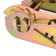 DURAFORCE 2"×15' 5000 lb 6×Ratchet Straps With J Hook Yellow Heavy Duty Tie Downs