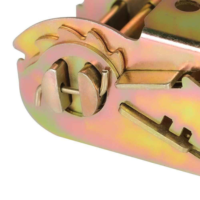 DURAFORCE 2"×15' 5000 lb 6×Ratchet Straps With J Hook Yellow Heavy Duty Tie Downs