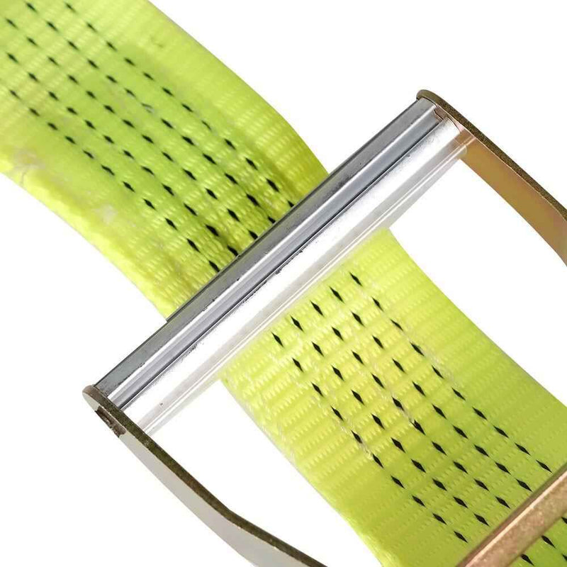 DURAFORCE 2"×15' 5000 lb 6×Ratchet Straps With J Hook Yellow Heavy Duty Tie Downs