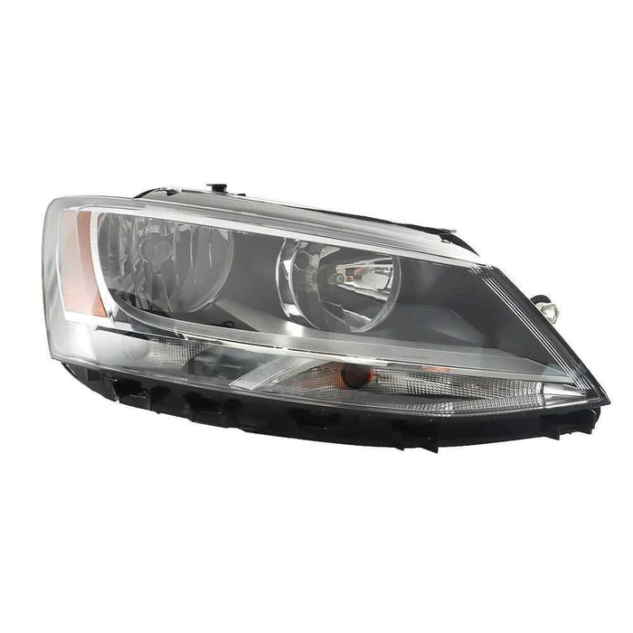 DURAFORCE Headlight Right Side For Volkswagen Jetta 2011-2016-17 18 Headlamp Halogen Black