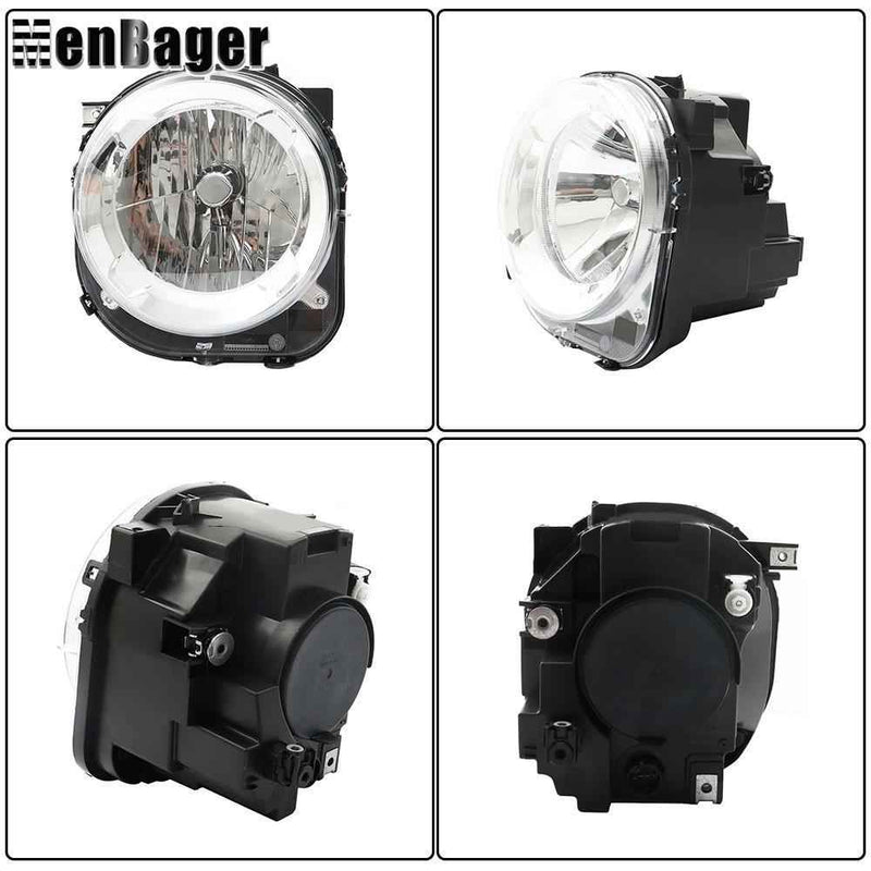 DURAFORCE Projector Headlight Left For Jeep Renegade 2015-2016-18 Halogen Headlamp Chrome