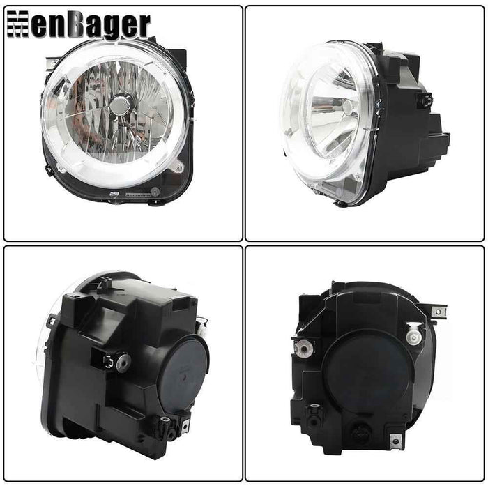 DURAFORCE Projector Headlight Left For Jeep Renegade 2015-2016-18 Halogen Headlamp Chrome