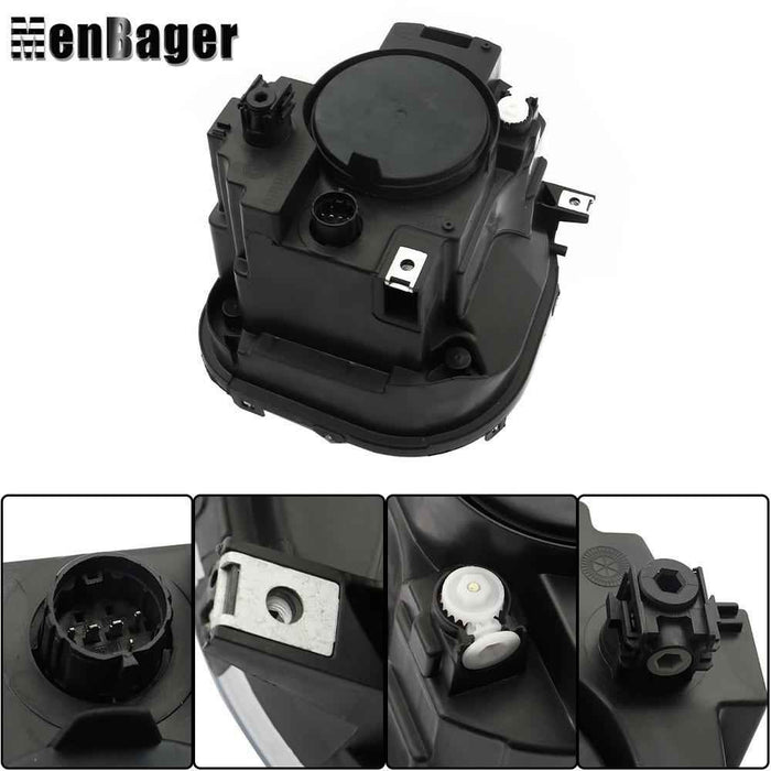 DURAFORCE Projector Headlight Left For Jeep Renegade 2015-2016-18 Halogen Headlamp Chrome