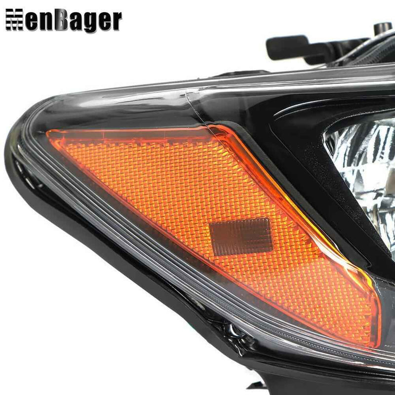 DURAFORCE Right Headlamp W/DRL Halogen For Nissan Rogue S SV SL 2014-2016 Headlight Chrome