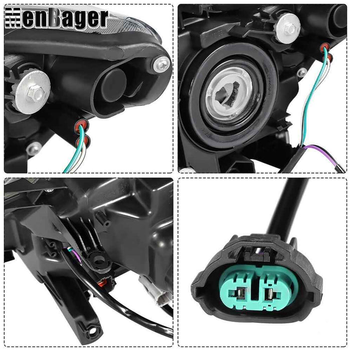 DURAFORCE Right Headlamp W/DRL Halogen For Nissan Rogue S SV SL 2014-2016 Headlight Chrome