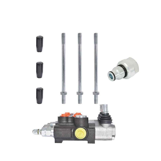 DURAFORCE 3 Spool 13GPM Hydraulic Control Valve Double Acting with Conversion Plug