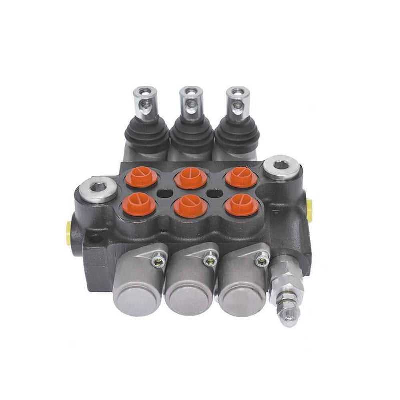 DURAFORCE 3 Spool 13GPM Hydraulic Control Valve Double Acting with Conversion Plug