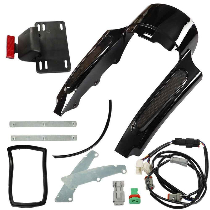 DURAFORCE For 2009-2013 Touring Road Glide King Motorcycle Rear Fender Fascia W/ Led Light