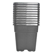 DURAFORCE 10 Pack Square Nursery Cup Garden Plastic 5 Gallon Plant Care Flower Pots