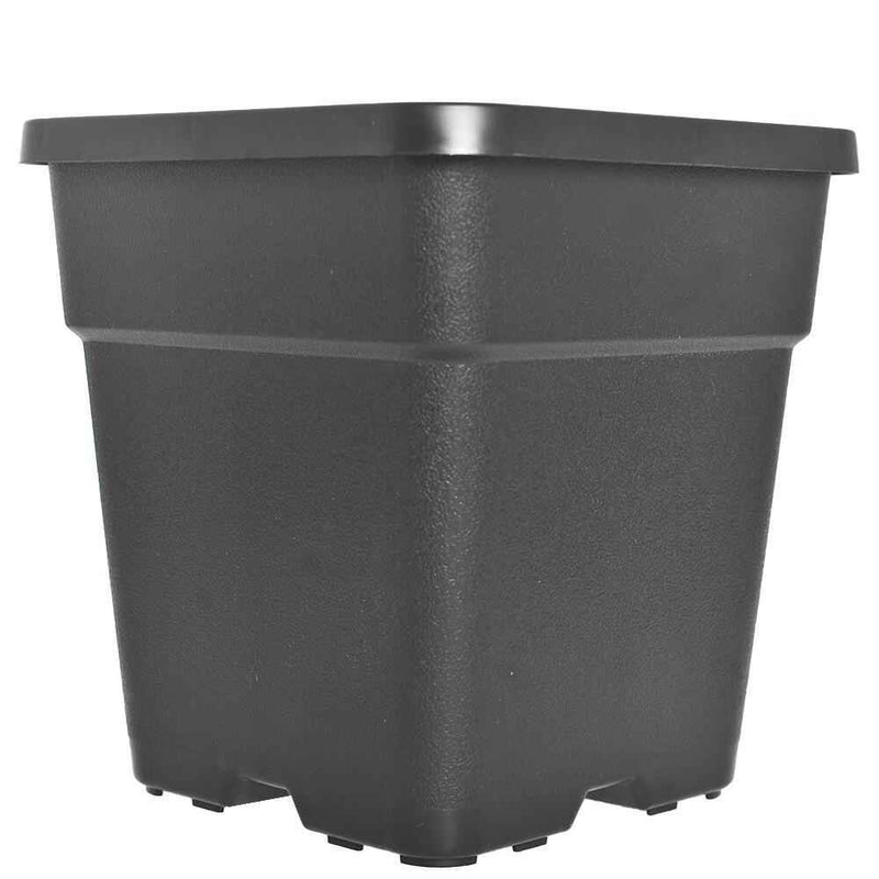 DURAFORCE 10 Pack Square Nursery Cup Garden Plastic 5 Gallon Plant Care Flower Pots