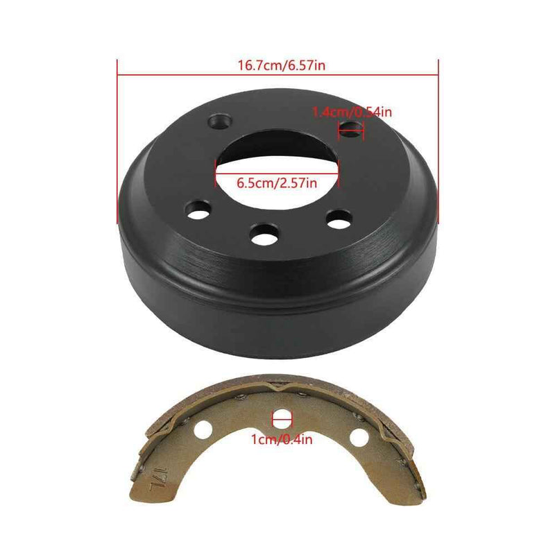 DURAFORCE Golf Cart Gas/Electric Brake Drums Shoes Kit For Yamaha G1, G2, G8, 1982 83-1992