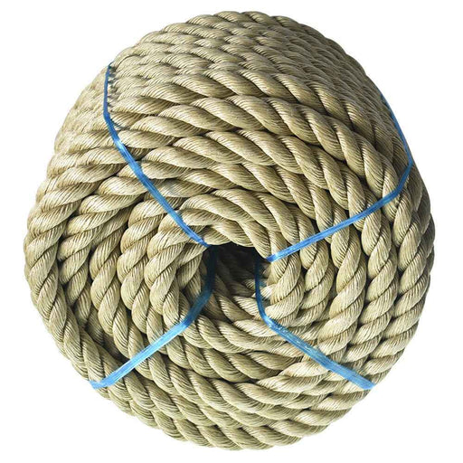 DURAFORCE 3 Strand Twisted Synthetic Rope Artificial 1 Inch × 100 Feet PP Manila Rope