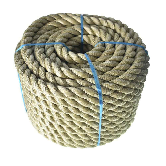 DURAFORCE 3 Strand Twisted Synthetic Rope Artificial 1 Inch × 100 Feet PP Manila Rope