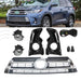 DURAFORCE Front Bumper Upper Grille&Fog Lights Assembly Pair For Toyota Highlander 2017-19