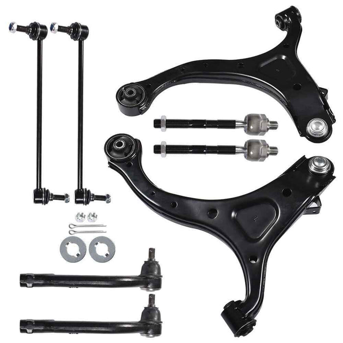 DURAFORCE Control Arms Sway Bar Tie Rods Kit For 07-12 Hyundai Santa Fe 11-13 Kia Sorento