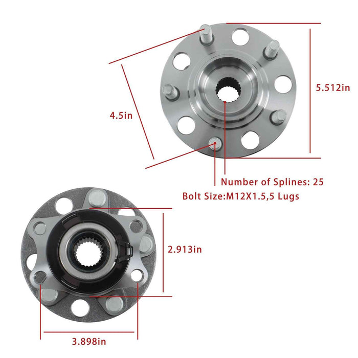 DURAFORCE For Jeep Compass/Patriot 2007-2017 4WD Rear Wheel Hub Bearing Assembly 512333