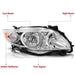 DURAFORCE For 2009-2010 Toyota Corolla LH+RH Headlight Headlamp Clear Lens Halogen Chrome