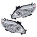DURAFORCE For 2009-2010 Toyota Corolla LH+RH Headlight Headlamp Clear Lens Halogen Chrome