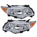 DURAFORCE For 2009-2010 Toyota Corolla LH+RH Headlight Headlamp Clear Lens Halogen Chrome