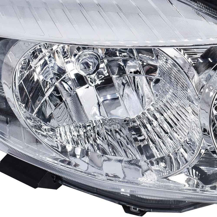 DURAFORCE For 2009-2010 Toyota Corolla LH+RH Headlight Headlamp Clear Lens Halogen Chrome