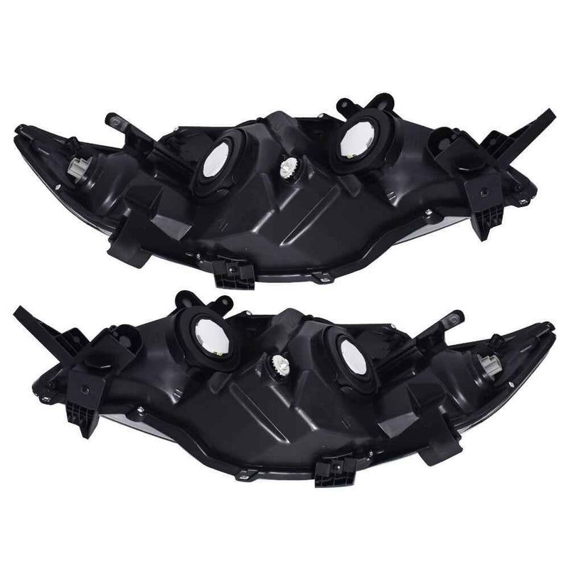 DURAFORCE For 2009-2010 Toyota Corolla LH+RH Headlight Headlamp Clear Lens Halogen Chrome