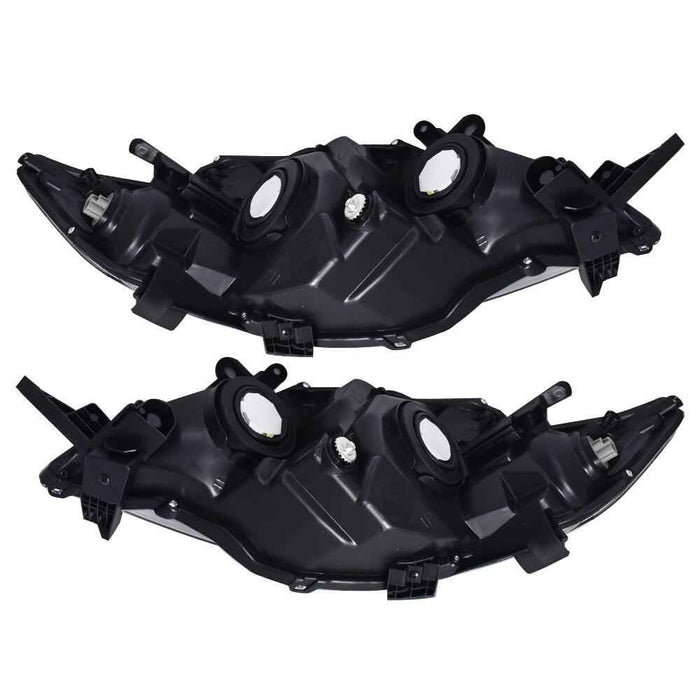 DURAFORCE For 2009-2010 Toyota Corolla LH+RH Headlight Headlamp Clear Lens Halogen Chrome