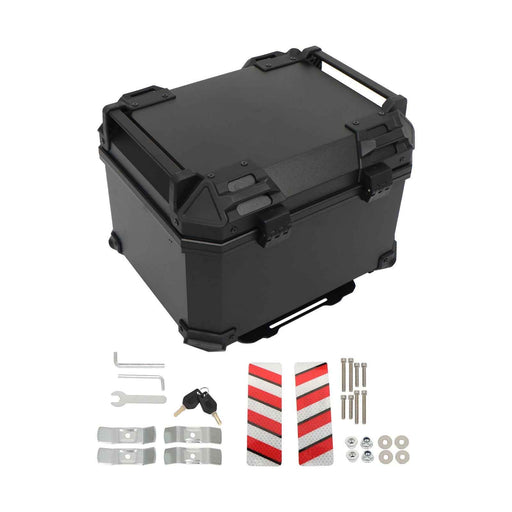 DURAFORCE Motorcycle Luggage Waterproof Tail Box 45L Scooter Trunk Storage Top Case Black
