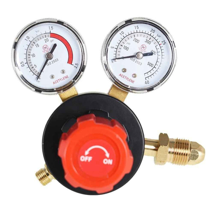 DURAFORCE 2 PCS Dual Welding Gas Gauges,Oxygen CGA-540 Acetylene CGA-510 Regulators