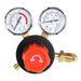DURAFORCE 2 PCS Dual Welding Gas Gauges,Oxygen CGA-540 Acetylene CGA-510 Regulators
