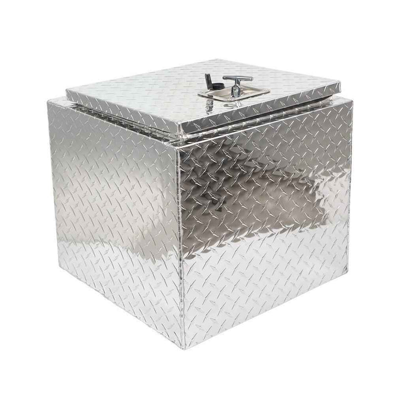 DURAFORCE Silver 18" x 17" x 18" Aluminum Tool Box Truck Car Outdoor Trailer Toolbox