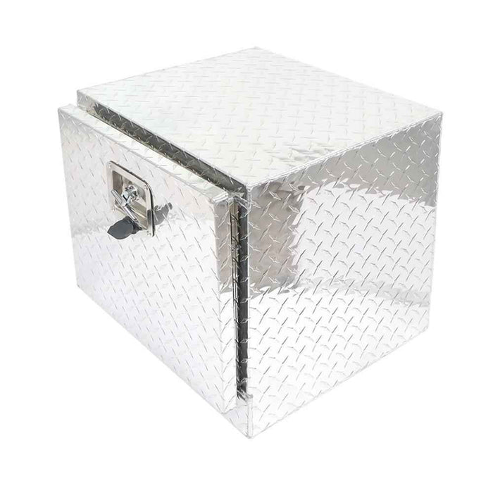 DURAFORCE Silver 18" x 17" x 18" Aluminum Tool Box Truck Car Outdoor Trailer Toolbox