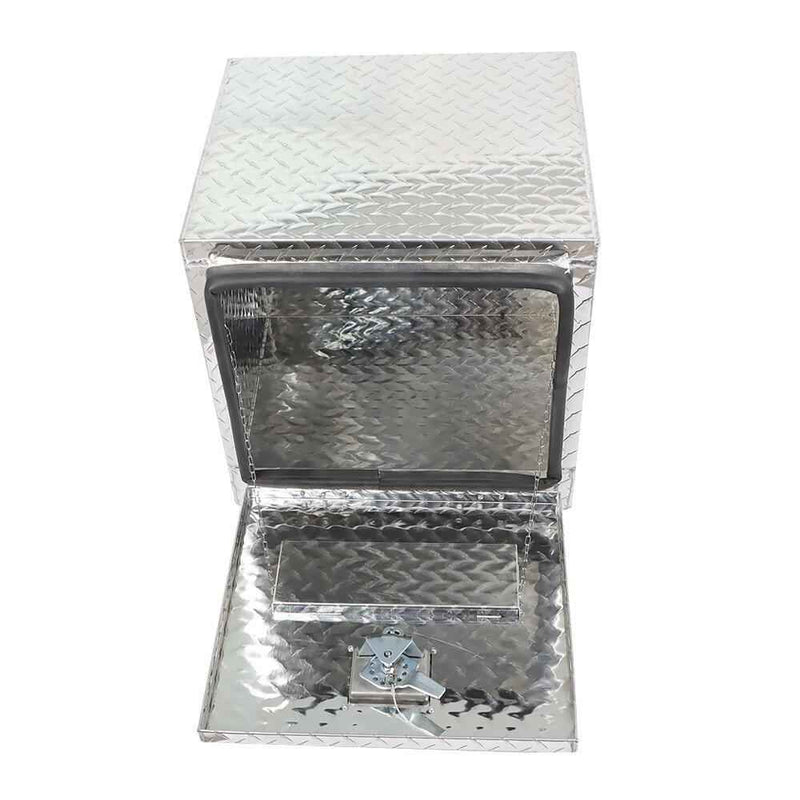 DURAFORCE Silver 18" x 17" x 18" Aluminum Tool Box Truck Car Outdoor Trailer Toolbox