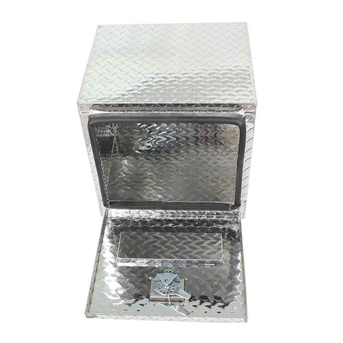 DURAFORCE Silver 18" x 17" x 18" Aluminum Tool Box Truck Car Outdoor Trailer Toolbox