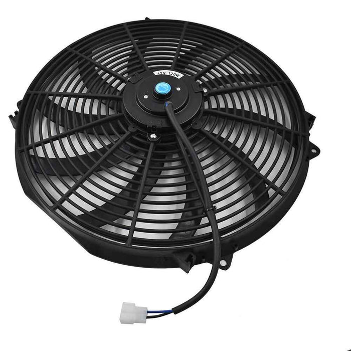 DURAFORCE Black 16"Electric Radiator Fan High 3000 Cfm Thermostat Wiring Switch Relay Kit